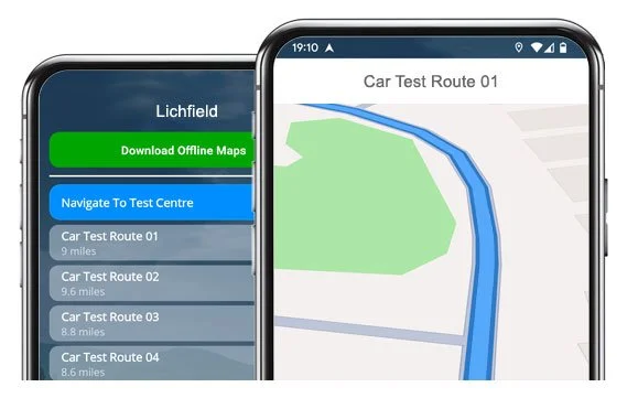 lichfield driving test routes