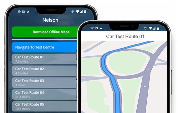 all nelson driving test routes