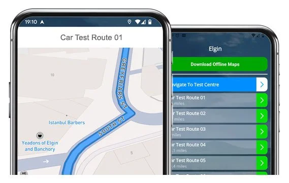elgin driving test routes