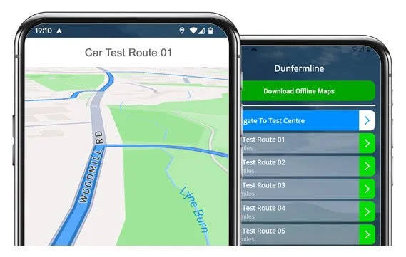 dunfermline driving test routes