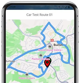 buxton test route map