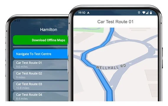 hamilton driving test routes