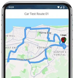 herne bay test route map