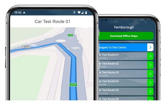 farnborough driving test routes