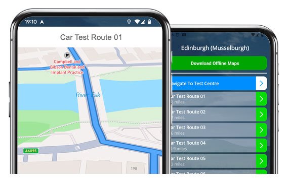 edinburgh musselburgh driving test routes