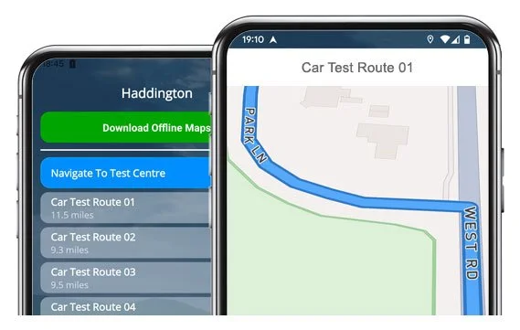 haddington driving test routes