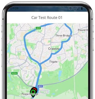 crawley test route map