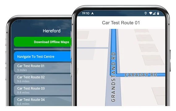 hereford driving test routes
