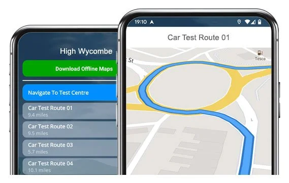 high wycombe driving test routes