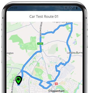 chippenham test-route map