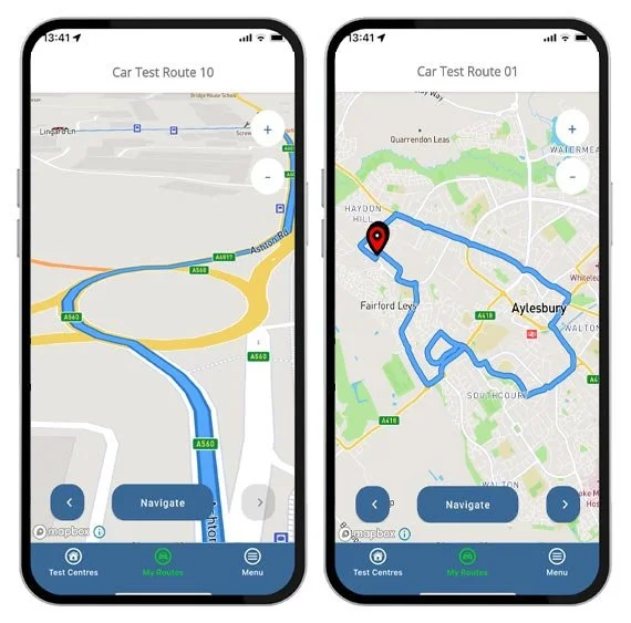 features of our driving test routes app