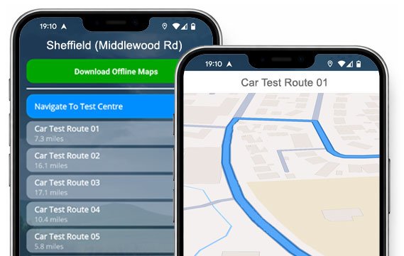 the sheffield (middlewood road) driving test routes app