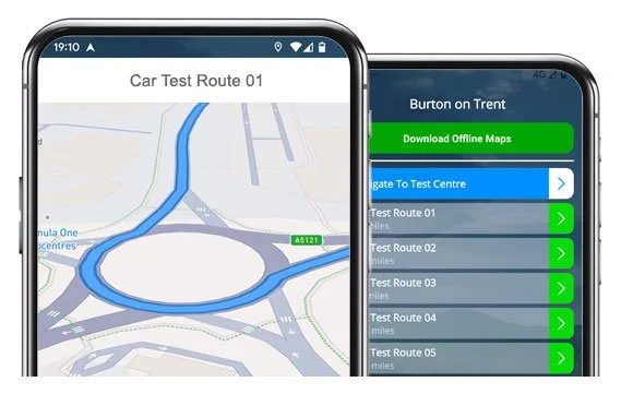 burton on trent driving test routes