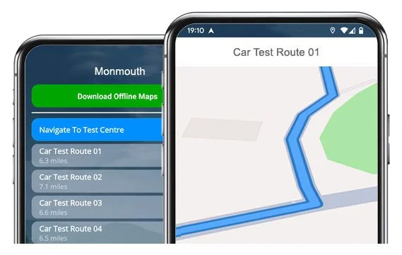 monmouth driving test routes app