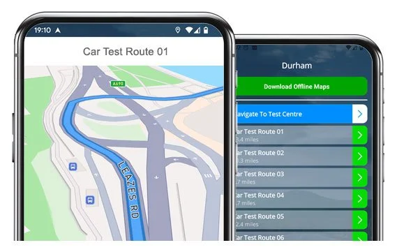 durham driving test routes
