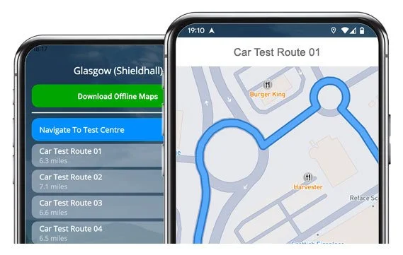 glasgow shieldhall driving test routes