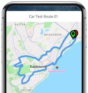eastbourne test route map