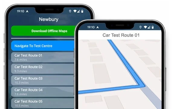 all newbury driving test routes