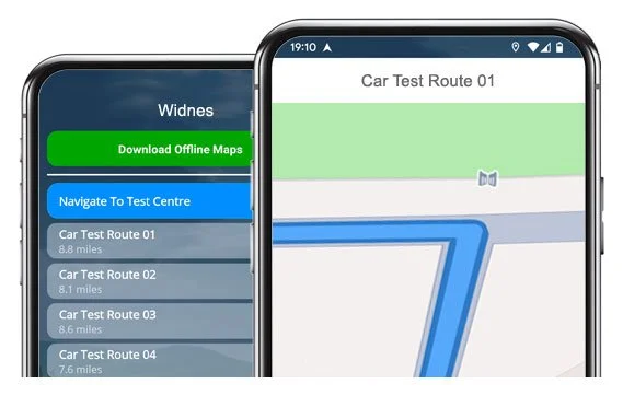 widnes driving test routes