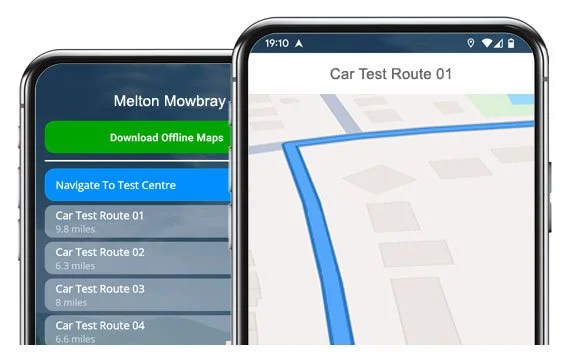 melton mowbray driving test routes