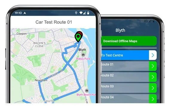 blyth driving test routes