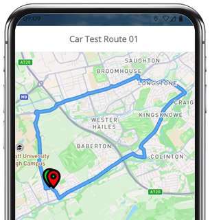 edinburgh currie test route map