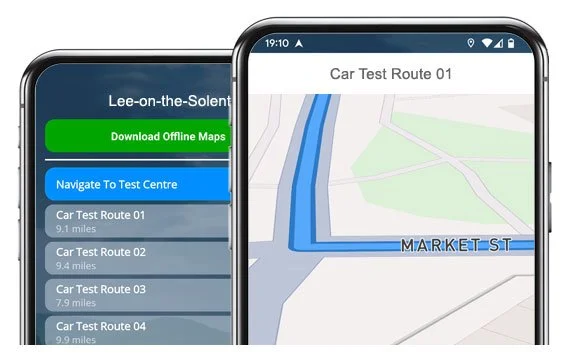 lee-on-the-solent driving test routes app