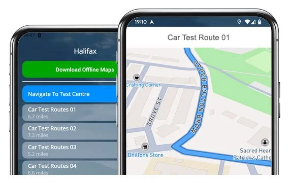 halifax driving test routes