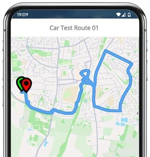 hinckley test route map