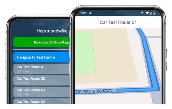 heckmondwike driving test routes