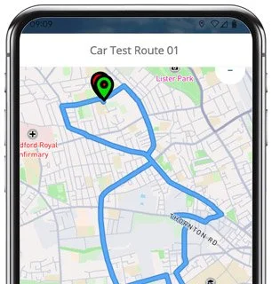 bradford heaton test route map