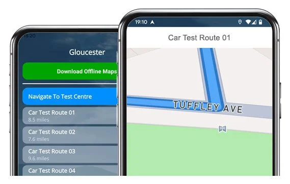 gloucester driving test routes