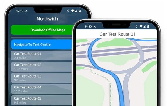 current northwich driving test routes