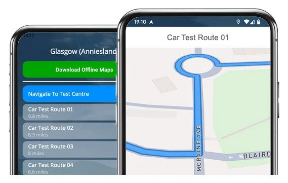 glasgow anniesland driving test routes