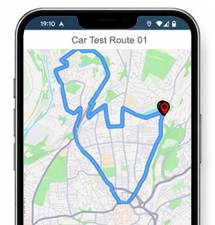 redditch test route map