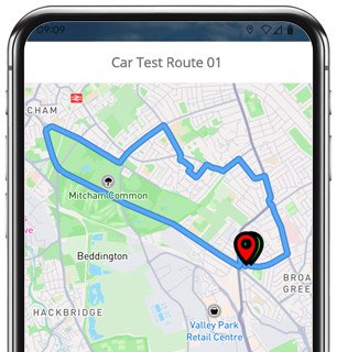 croydon test route map