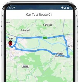 hexham test route map