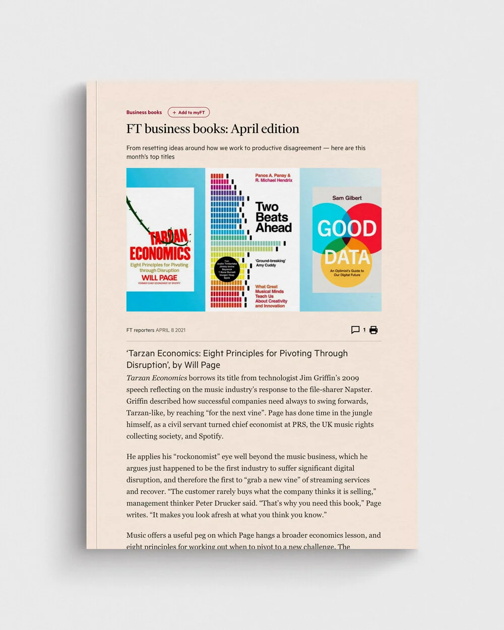 FT business books: April edition