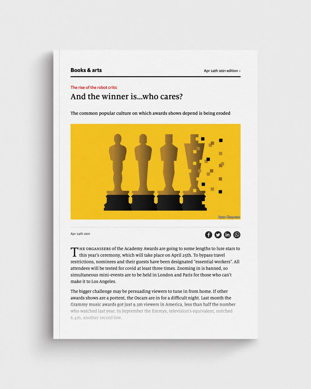 The Economist: The rise of the robot critic – And the winner is…who cares?</a>