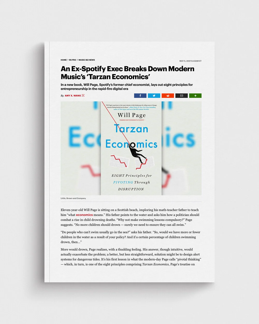 Rolling Stone: An Ex-Spotify Exec Breaks Down Modern Music’s ‘Tarzan Economics’