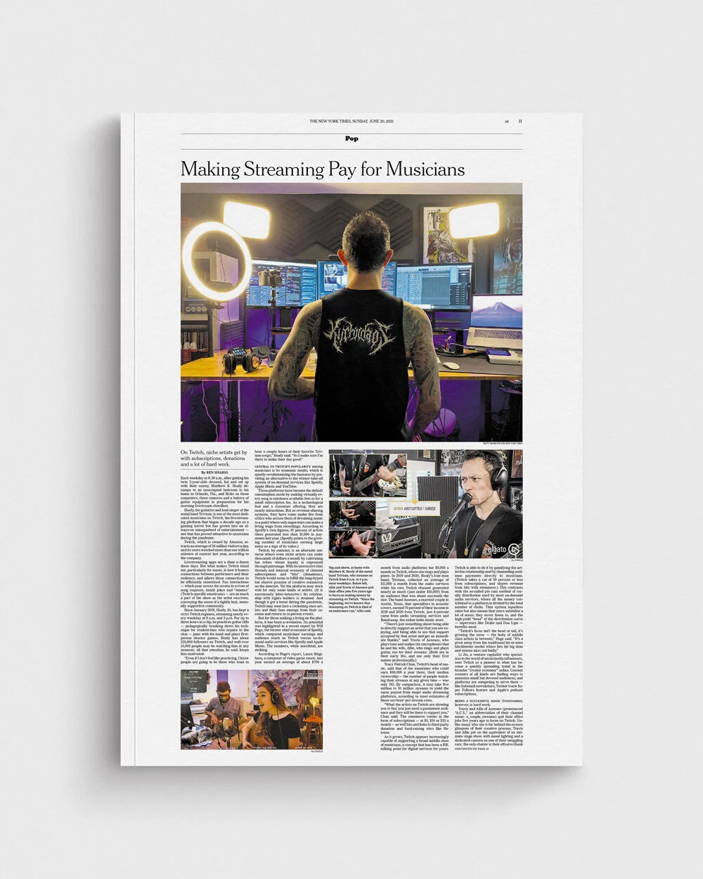 The New York Times: Can Streaming Pay? Musicians Are Pinning Fresh Hopes on Twitch