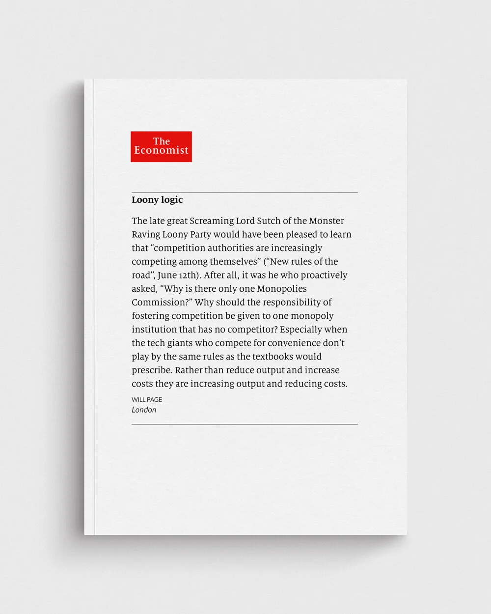 The Economist: Letters to the Editor