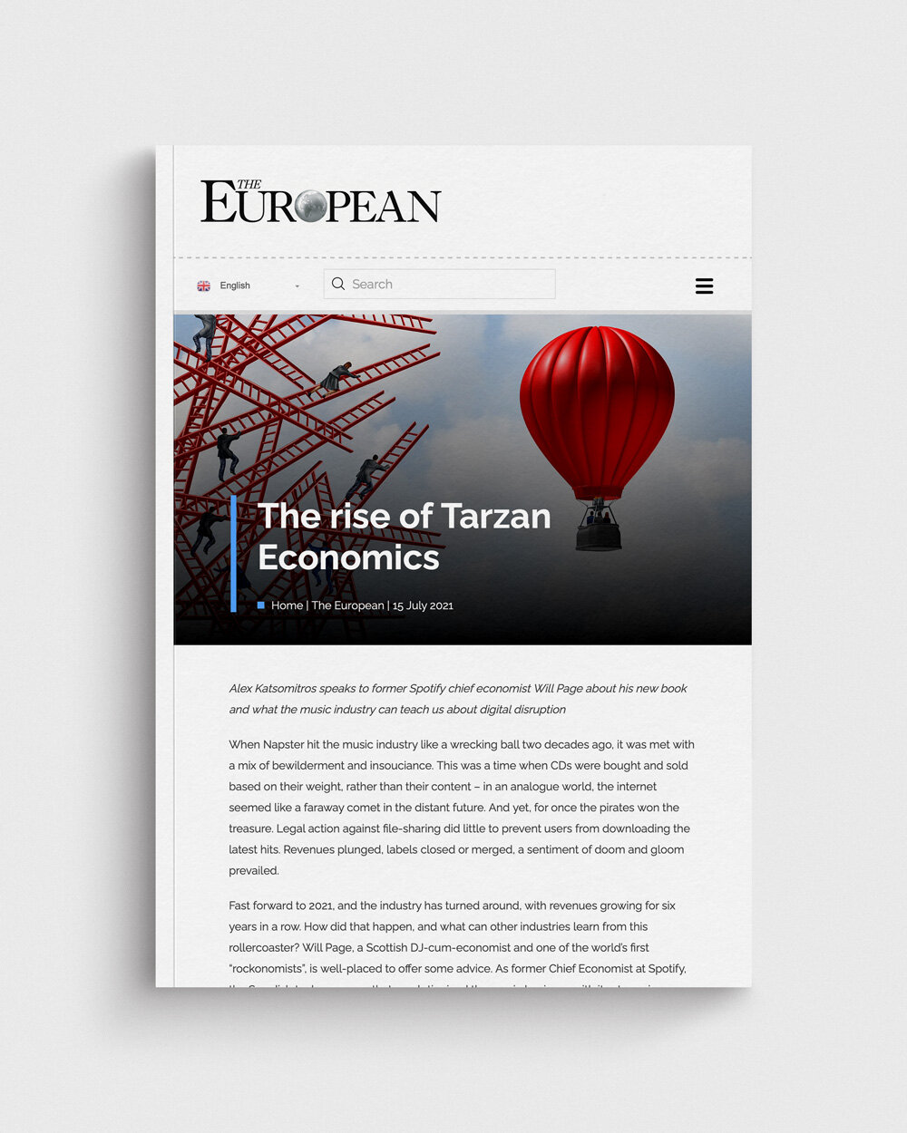 The European: The Rise of Tarzan Economics