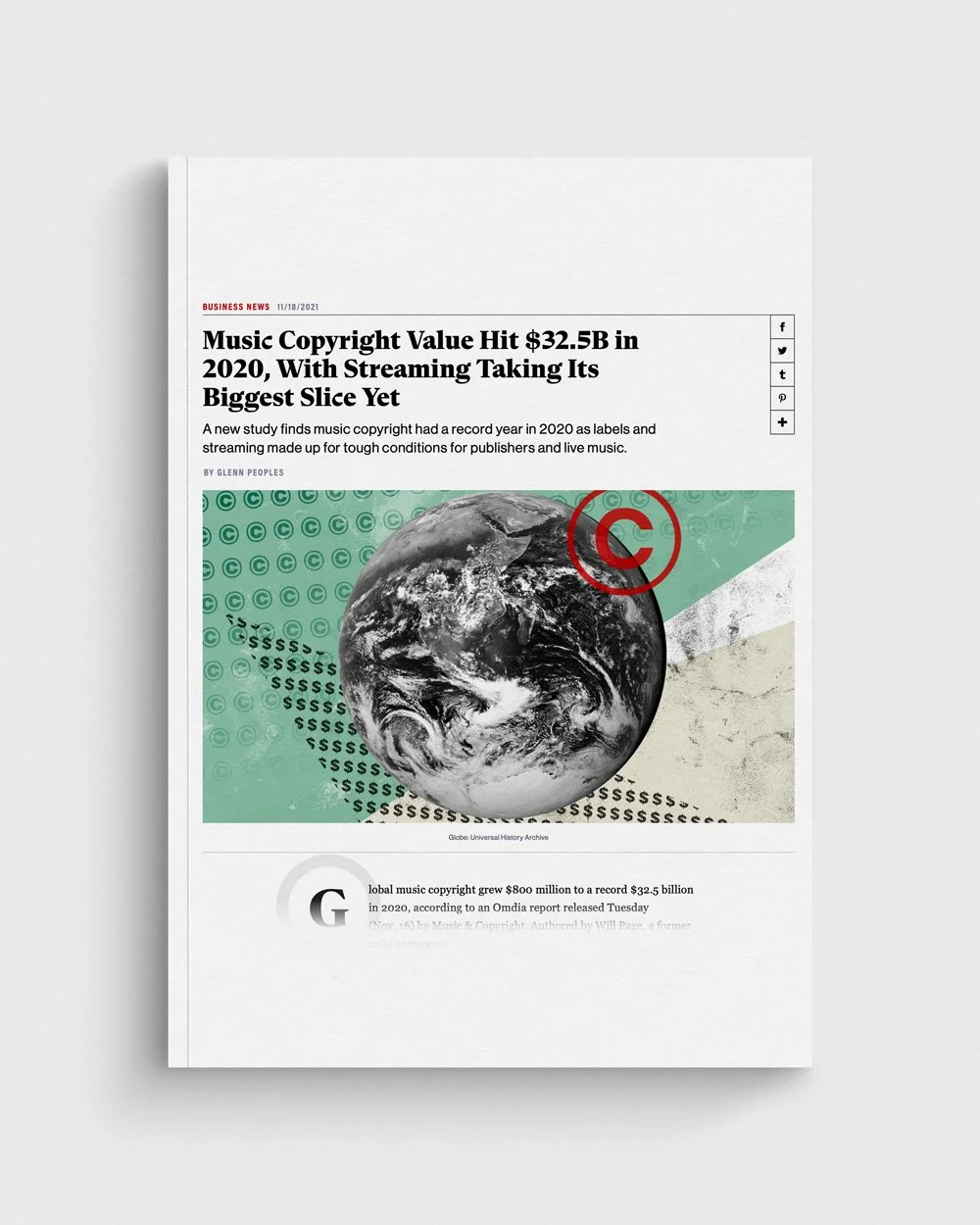Music Copyright Value Hit $32.5B in 2020, With Streaming Taking Its Biggest Slice Yet