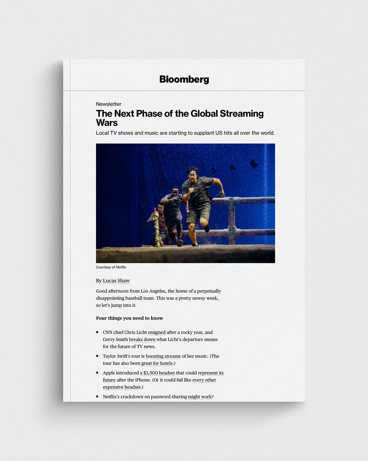 Bloomberg: The Next Phase of the Global Streaming Wars