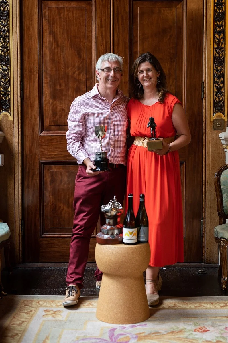 Founders Mark Collins and Julie Bretland at the Wine GB awards 2022