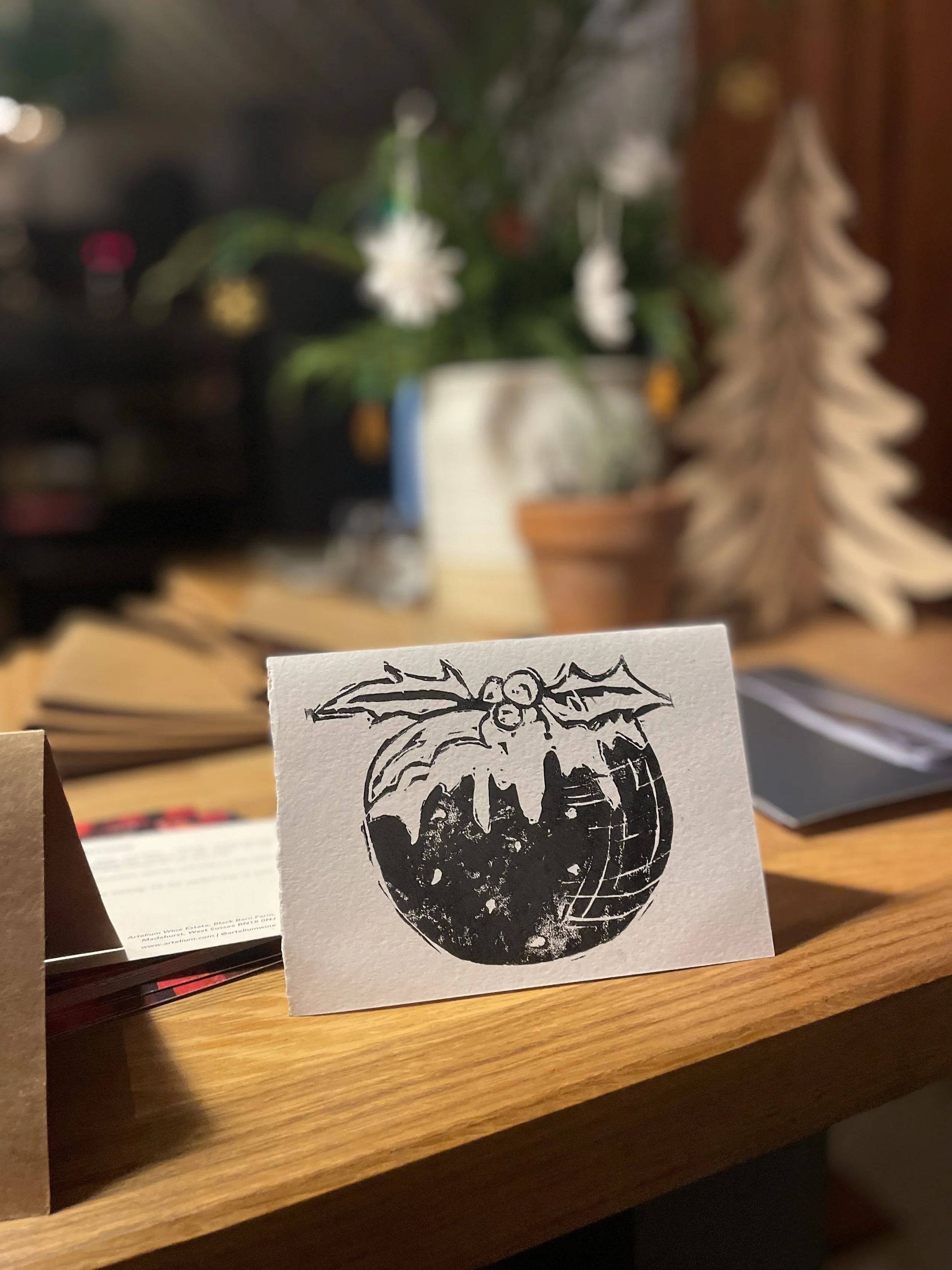 Lino-Printed Christmas Gift Wrapping Workshop