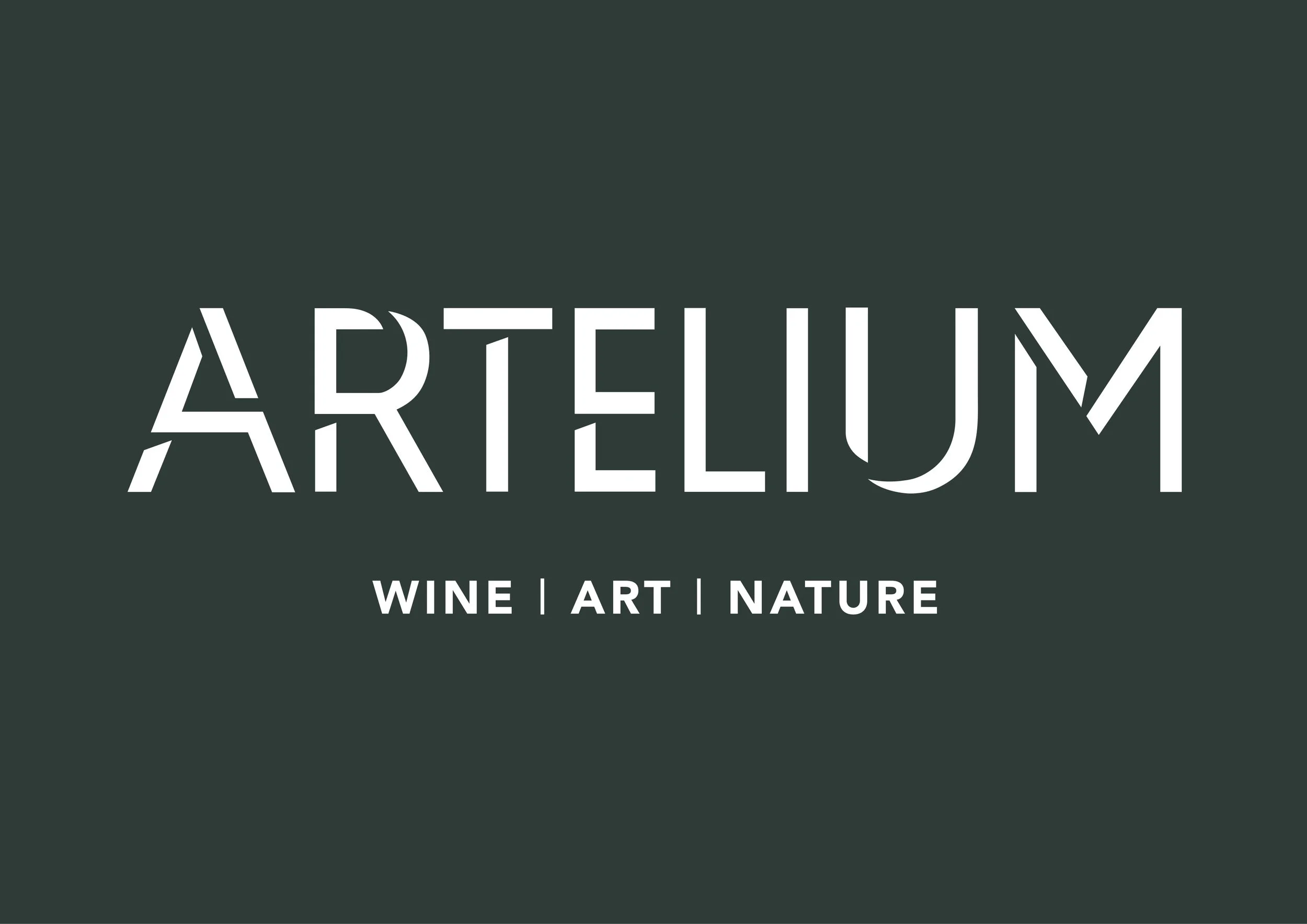 Artelium logo white on green 