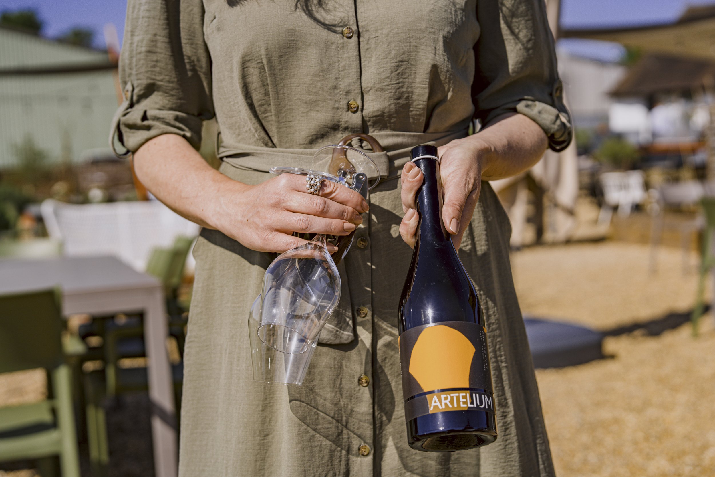 Artelium chardonnay 2023 on the terrace