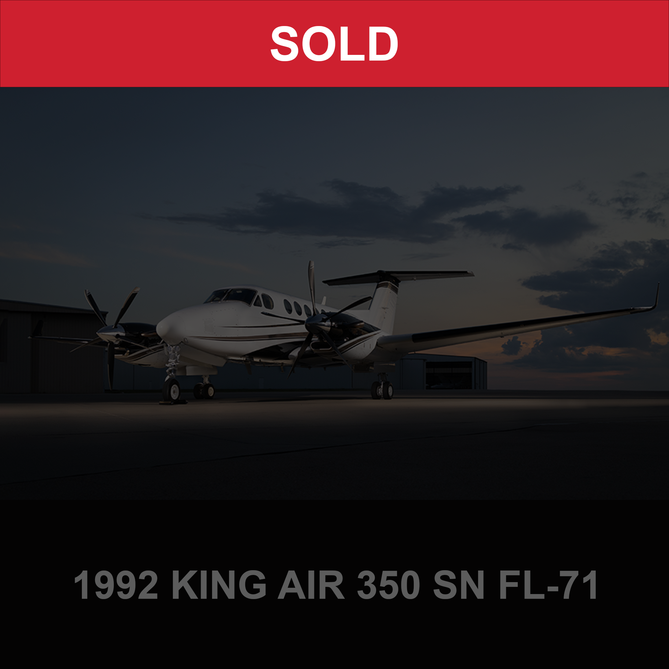 SOLD: 1992 KING AIR 350 SN FL-71 N336RK